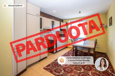 Parduodamas erdvus 45,12 kv.m. 1 kambario butas su grindiniu &scaron;ildymu Skuode, Vytauto g. 61
