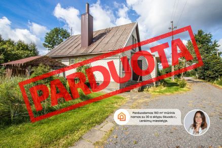 Parduodamas gyvenamasis namas Skuodo r., Lenkimų miestelyje, S. Daukanto gatvėje, su 30 arų žemės sklypu
