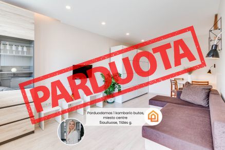 Parduodamas jaukiai įrengtas 1 kambario butas &Scaron;iaulių miesto centre, Tilžės g. 165
