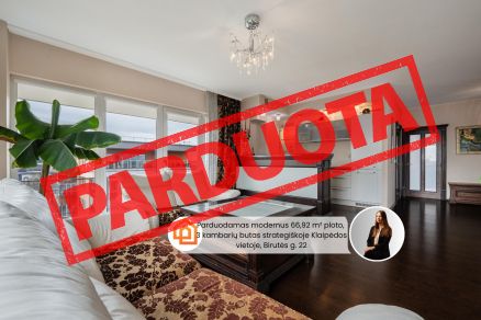 Parduodamas modernus 66,92 m&sup2; ploto, 3 kambarių butas strategi&scaron;koje Klaipėdos vietoje, Birutės g. 22,  &scaron;alia prekybos centro &bdquo;Akropolis"