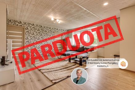 Parduodamas suremontuotas 3 kambarių butas Plungės r., Kadaičių k., Blendžiavos g. 12.