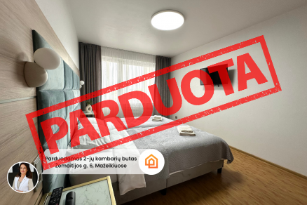 Parduodamas tvarkingas ir jaukus 2-jų kambarių butas Mažeikiuose, Žemaitijos g. 6.