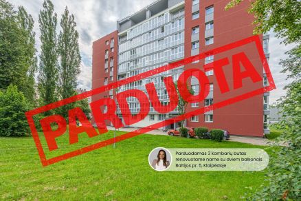 Parduodamas butas Klaipėdoje, Baltijos pr. 5 - 3 kambarių su dviem balkonais, renovuotame mūriniame name, komforti&scaron;kam gyvenimui ar investicijai