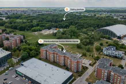 Parduodamas 2 k. butas su i&scaron;pirkta palėpe &scaron;alia Dainų parko, Pauk&scaron;čių tak. 15, &Scaron;iauliuose