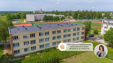 Parduodamas 2 kambarių butas mūriniame name, adresu Užmiesčio g. 1A, Kuršėnuose