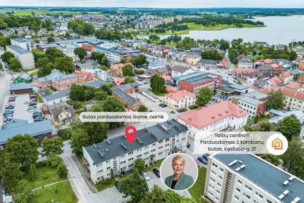 Parduodamas 2 kambarių butas su bendro naudojimosi patalpomis, Kęstučio g. 21, Tel&scaron;iuose