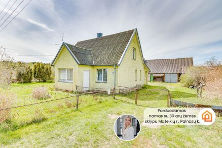 Parduodamas mūrinis, ap&scaron;iltintas namas su 30 arų žemės sklypu Mažeikių r., Palnosų k.
