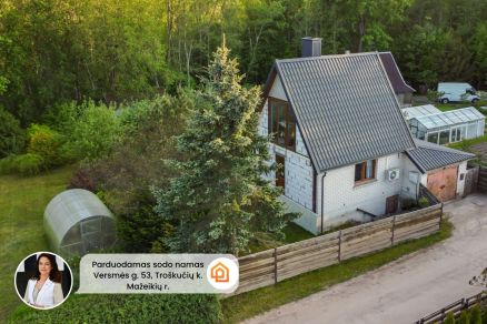 Parduodamas mūrinis sodo namas su sklypu šalia miško, Versmės g. 53, Troškučių k., Mažeikių r.