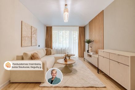 Parduodamas &scaron;viesus ir jaukiai atnaujintas 3 kambarių butas &Scaron;iauliuose, Gegužių g. 46