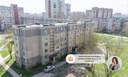 Parduodamas 1 kambario butas Dainų g. 56, Šiauliuose
