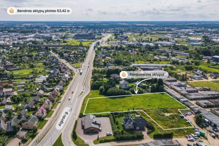 Parduodami 63,42 arų komercinės paskirties sklypai Mažeikiuose, Algirdo g.