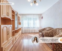 Parduodamas 2 kambarių butas su balkonu 1-jame aukšte, Žardininkų g. 21, Klaipėdoje
