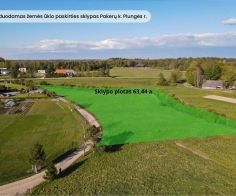Parduodamas 63,44 a žemės ūkio paskirties sklypas Pakerų k., Plungės r. sav.